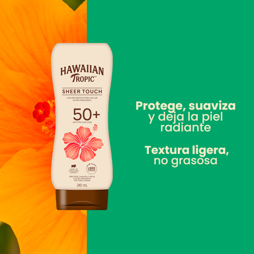HT "Sheer Touch Ultra Radiance" Loción 50-SPF 240ml - Imagen 3