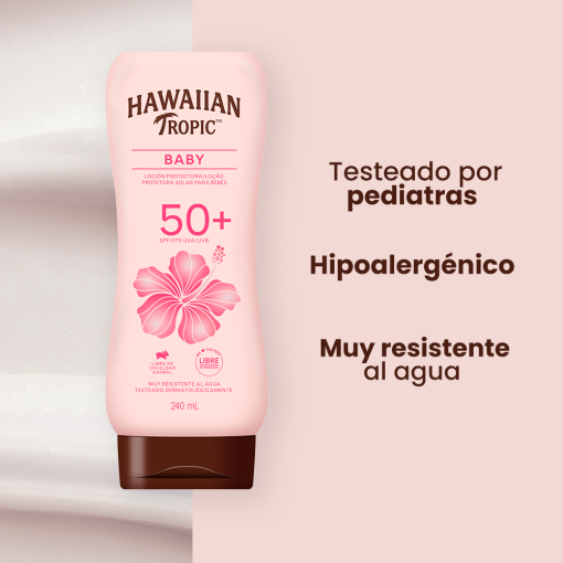 Hawaiian Tropic "Baby" Loción 50-SPF 240ml - Imagen 4