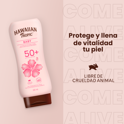 Hawaiian Tropic "Baby" Loción 50-SPF 240ml - Imagen 3